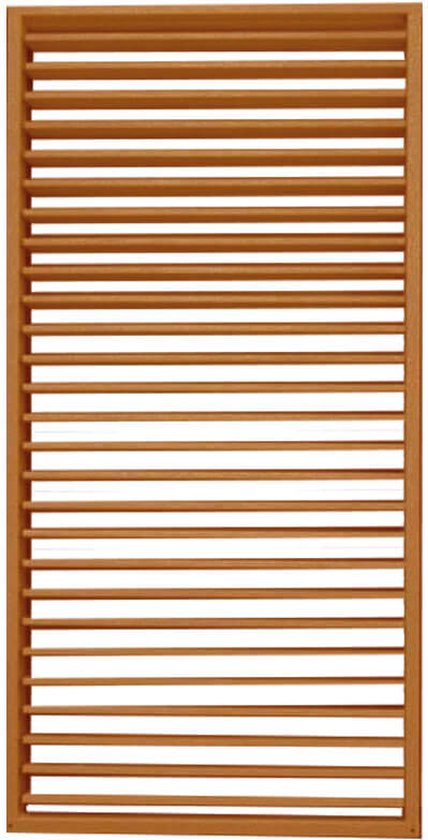 Schutting shutter hardhout keruing met verstelbare lamellen (90 x 180 cm) schermdikte 6,8 cm