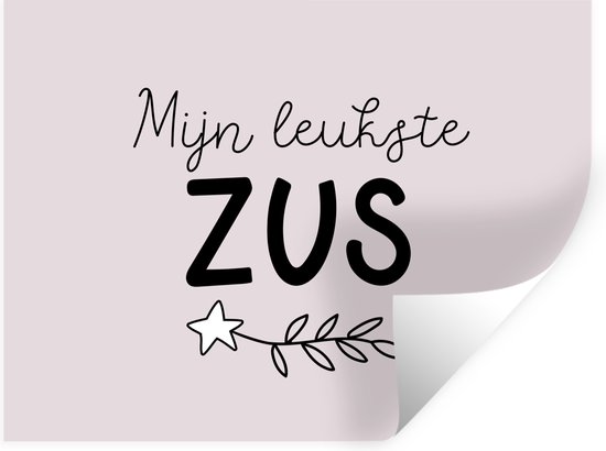 Stickers muraux - Film autocollant - Citations - Soeur - Ma plus belle soeur - Dictons - 160x120 cm - Film adhésif - Stickers muraux Chambre d'enfant - Papier peint autocollant XXL