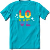 Love | Pride T-Shirt | Grappig LHBTIQ+ / LGBTQ / Gay / Homo / Lesbi Cadeau Shirt | Dames - Heren - Unisex | Tshirt Kleding Kado | - Blauw - XXL
