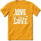 Love Is Love | Pride T-Shirt | Grappig LHBTIQ+ / LGBTQ / Gay / Homo / Lesbi Cadeau Shirt | Dames - Heren - Unisex | Tshirt Kleding Kado | - Geel - M