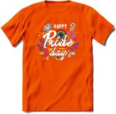Pride Day | Pride T-Shirt | Grappig LHBTIQ+ / LGBTQ / Gay / Homo / Lesbi Cadeau Shirt | Dames - Heren - Unisex | Tshirt Kleding Kado | - Oranje - XXL
