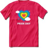Pride Day | Pride T-Shirt | Grappig LHBTIQ+ / LGBTQ / Gay / Homo / Lesbi Cadeau Shirt | Dames - Heren - Unisex | Tshirt Kleding Kado | - Roze - M