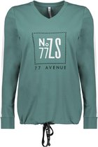 Zoso T-shirt Motion Sweater With Artwork 221 Green/ Off White Dames Maat - XXL