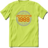1989 Limited Edition Ring T-Shirt | Zilver - Goud | Grappig Verjaardag en Feest Cadeau Shirt | Dames - Heren - Unisex | Tshirt Kleding Kado | - Groen - M