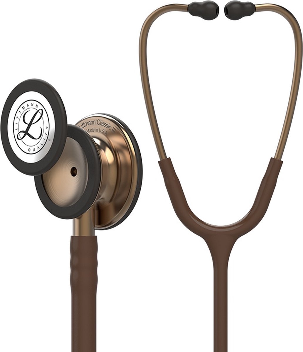Goedkoopste Littmann Classic III Stethoscoop 5809 Special Edition borststuk in koperen afwerking chocoladebruine slang