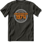 1974 Limited Edition Ring T-Shirt | Zilver - Goud | Grappig Verjaardag en Feest Cadeau Shirt | Dames - Heren - Unisex | Tshirt Kleding Kado | - Donker Grijs - M
