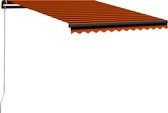 Decoways - Luifel handmatig uittrekbaar 300x250 cm oranje en bruin