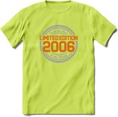 2006 Limited Edition Ring T-Shirt | Zilver - Goud | Grappig Verjaardag en Feest Cadeau Shirt | Dames - Heren - Unisex | Tshirt Kleding Kado | - Groen - XXL