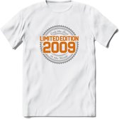 2009 Limited Edition Ring T-Shirt | Zilver - Goud | Grappig Verjaardag en Feest Cadeau Shirt | Dames - Heren - Unisex | Tshirt Kleding Kado | - Wit - S