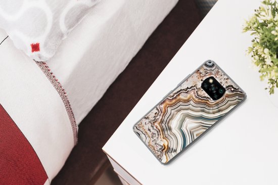 Xiaomi Poco X3 Pro - Natuursteen - Gros plan - Motifs - Coque de téléphone en Siliconen