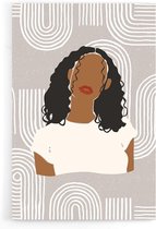 Walljar - Curly Hair - Muurdecoratie - Poster