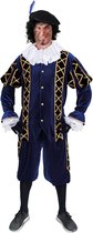 Piet Kostuum | Assistent Van Sinterklaas Piet Blauw Zwart Kostuum | Small | Sinterklaas | Verkleedkleding