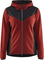 Blaklader Gebreid damesjack met softshell 5941-2536 - Gebrand rood/Zwart - S