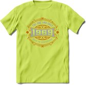 1969 The One And Only T-Shirt | Goud - Zilver | Grappig Verjaardag  En  Feest Cadeau | Dames - Heren | - Groen - XXL