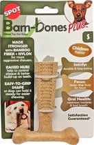 Spot Bam-Bones Plus Easy Grip - Veilig Kauwbot voor Honden - Speciaal voor Sterke Kauwers - Verzorgt het Gebit van de Hond - Rund of Kip - S/M/L - Maat: Small, Smaak: Kip