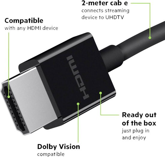 Belkin HDMI 2.1 kabel - Ultra High-Speed - 2m - Belkin