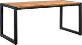 Decoways - Tuintafel met U-vormige poten 160x80x75 cm massief acaciahout