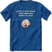 Ja het is echt waar T-Shirt | Grappig Abraham 50 Jaar Verjaardag Kleding Cadeau | Dames – Heren - Donker Blauw - 3XL