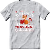 They Call Me Romeo - Valentijn T-Shirt | Grappig Valentijnsdag Cadeautje voor Hem en Haar | Dames - Heren - Unisex | Kleding Cadeau | - Licht Grijs - Gemaleerd - XXL