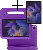 Hoesje Geschikt voor Samsung Galaxy Tab A8 Hoesje Kinderhoes Shockproof Hoes Kids Case Met Screenprotector - Paars.