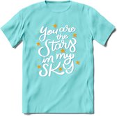 You Are The Stars In My Sky - Valentijn T-Shirt | Grappig Valentijnsdag Cadeautje voor Hem en Haar | Dames - Heren - Unisex | Kleding Cadeau | - Licht Blauw - XL