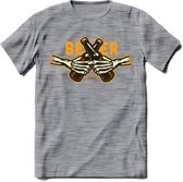 Proost T-Shirt | Bier Kleding | Feest | Drank | Grappig Verjaardag Cadeau | - Donker Grijs - Gemaleerd - M