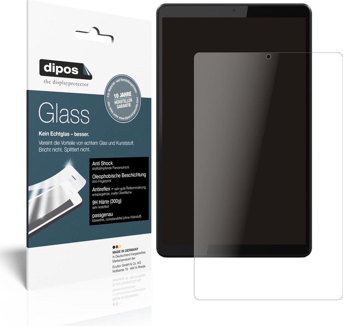 dipos I 2x Pantserfolie mat compatibel met Lenovo Smart Tab M8 Beschermfolie 9H screen-protector