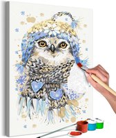 Doe-het-zelf op canvas schilderen - Cold Owl.