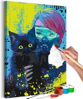 Doe-het-zelf op canvas schilderen - Cyber-Kitten.