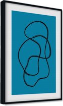Akoestische panelen - Geluidsisolatie - Akoestische wandpanelen - Akoestisch schilderij AcousticPro® - paneel met abstracte esthetiek - Design 46 - Basic - 100x70 - zwart- Wanddeco