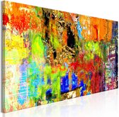 Schilderij - Colourful Abstraction (1 Part) Narrow.