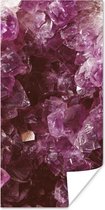 Poster Gemstones - Améthyste - Cristaux et pierres précieuses - 60x120 cm