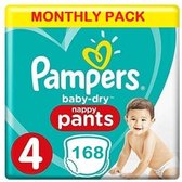 Pampers Baby Dry Pants Maat 4 - 168 Luierbroekjes Maandbox