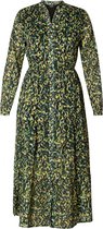 YEST Gala Maxi-Jurk - Dark Pine Green/Mult - maat 44