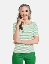 GERRY WEBER Dames Gestreept shirt, organic cotton