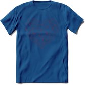 Hart - Valentijn T-Shirt | Grappig Valentijnsdag Cadeautje voor Hem en Haar | Dames - Heren - Unisex | Kleding Cadeau | - Donker Blauw - S
