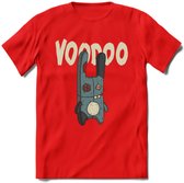 Voodoo pop T-Shirt Grappig | Halloween Kleding Kado Heren / Dames | Animal Skateboard Cadeau shirt - Rood - S