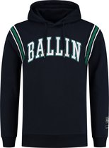 Ballin Amsterdam -  Heren Slim Fit   Hoodie  - Blauw - Maat M