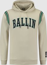 Ballin Amsterdam -  Heren Slim Fit   Hoodie  - Bruin - Maat S