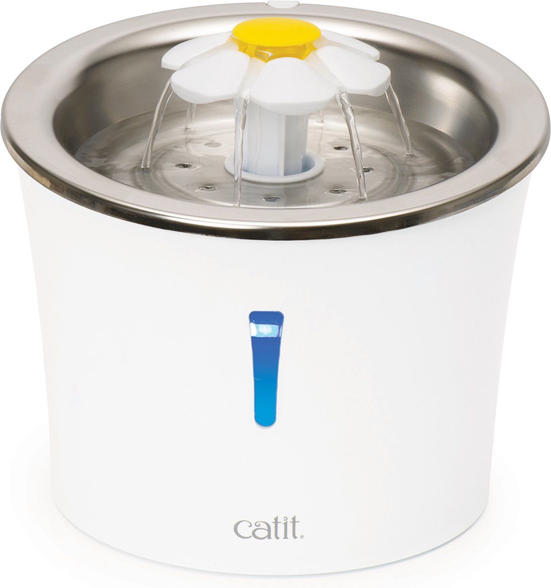 Catit Pixi Fountain kat: De 11 beste van 2024! 18 Cat It Ca 2.0 Flower Fountain Steenless Steel Top 3L Wit