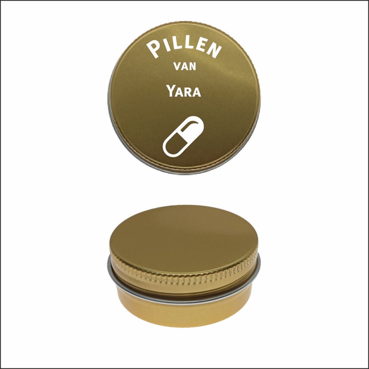 Goedkoopste Pillen Blikje Met Naam Gravering - Yara