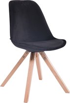 Eetkamer - Bezoekersstoel Sievi Velvet Square legs N, Zwart