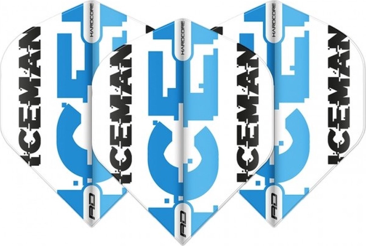 Red Dragon Gerwyn Price White & Blue Logo - Dart Flights