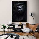 Poster Dark Gorilla - Papier - Meerdere Afmetingen & Prijzen | Wanddecoratie - Interieur - Art - Wonen - Schilderij - Kunst