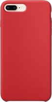 Siliconen Backcover Hoesje iPhone 8 Plus Rood - Telefoonhoesje - Smartphonehoesje - Zonder Screen Protector