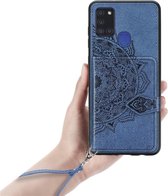 Backcover Fashion Mini Wallet Hoesje Samsung Galaxy A21s Blauw - Telefoonhoesje - Smartphonehoesje - Zonder Screen Protector