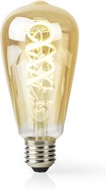 Nedis SmartLife LED Filamentlamp - Wi-Fi - E27 - 360 lm - 4.9 W - Warm tot Koel Wit - 1800 - 6500 K - Glas - Android / IOS - ST64 - 1 Stuks
