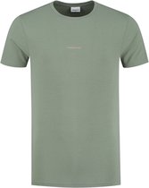 Purewhite -  Heren Slim Fit   T-shirt  - Groen - Maat XL