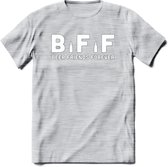 Bier BFF T-Shirt | Unisex Kleding | Dames - Heren Feest shirt | Drank | Grappig Verjaardag Cadeau tekst | - Licht Grijs - Gemaleerd - S
