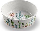 Tarhong voerbak hond cactus print 2 melamine (17X6 CM 950 ML)